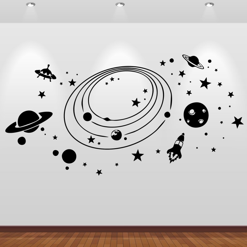 Preview: Wandaufkleber 46218 Weltall